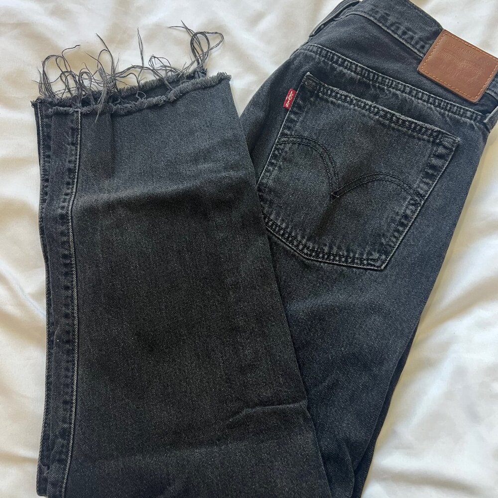 Levi's Wedgie Ripped High Waist Crop Straight Leg Jeans